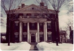 Barnes Mansion in winter.
